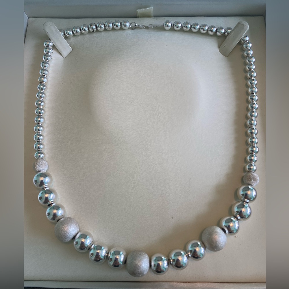 Sterling Silver Beaded Necklace